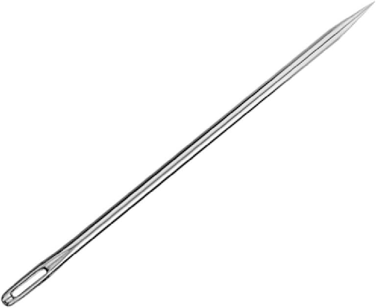 SimautHawk 1 Pcs 3.93 inches Length 3mm Thickness Professional Upholstery Needle, Big Eye Hand Sewing Needles for Stitching and Hand Sewing. (3.93 inches) - Image 1